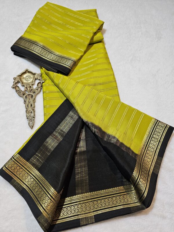 Pure Mysore Crepe silk sarees - Image 2