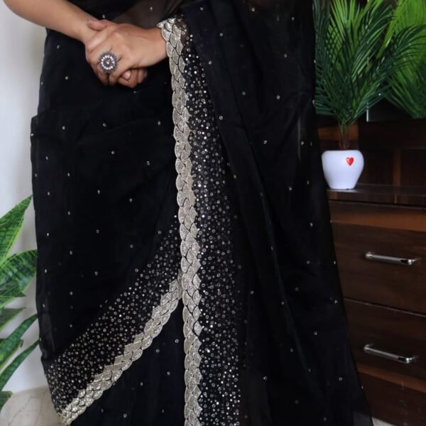 Pure organza silk saree