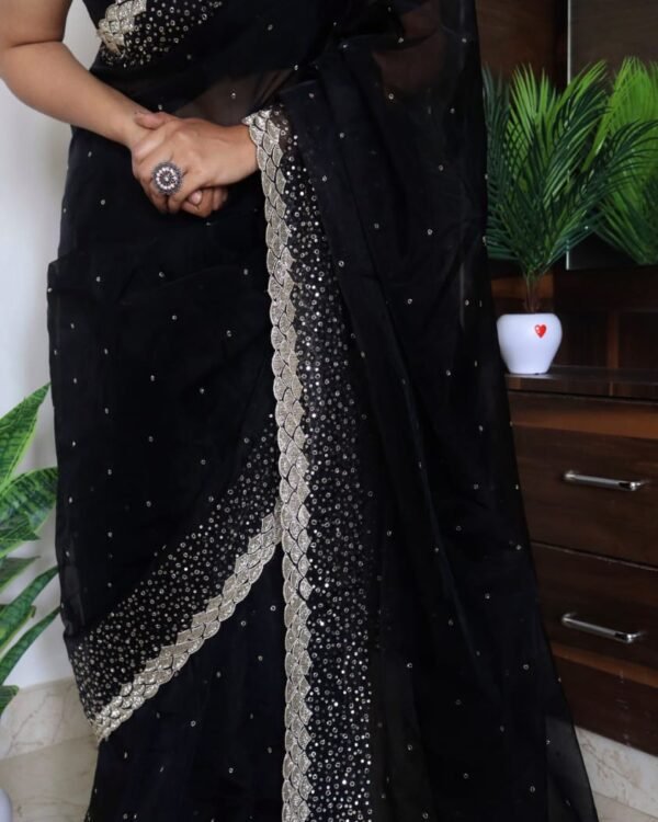 Pure organza silk saree