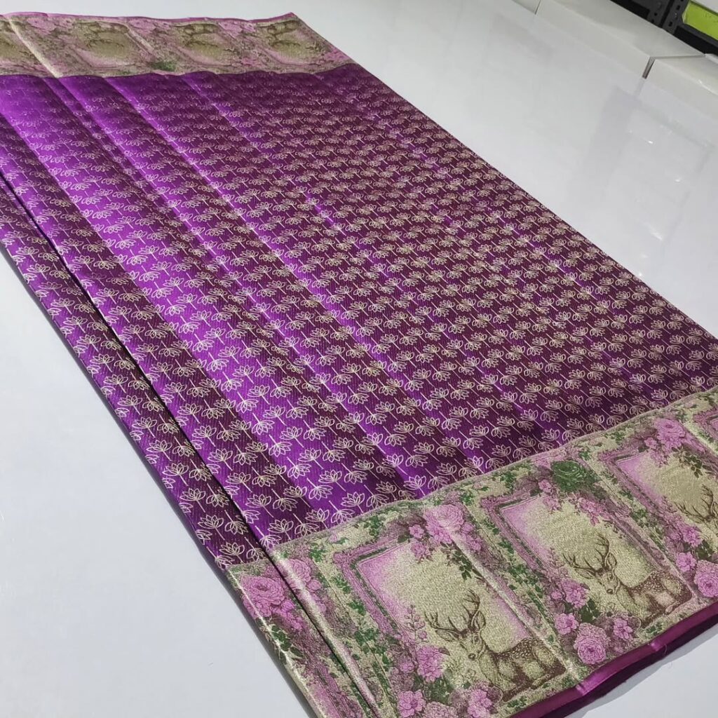 Bridal wear pure kanchipattu resham warp Silk Certified Saree