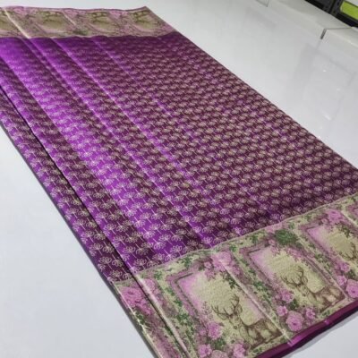 Bridal wear pure kanchipattu resham warp Silk Certified Saree Silk Mark Certified Sarees | Eflina
