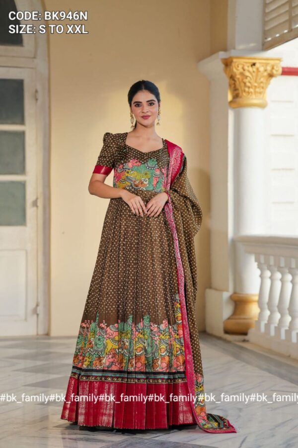 Bhakti Bandhej (Dress) in Olive Green - Image 5