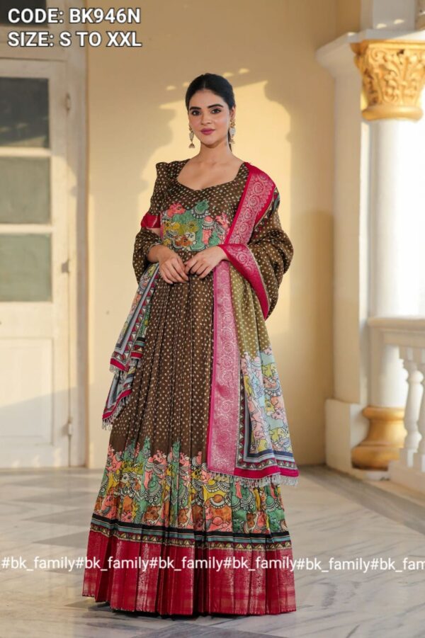 Bhakti Bandhej (Dress) in Olive Green - Image 4