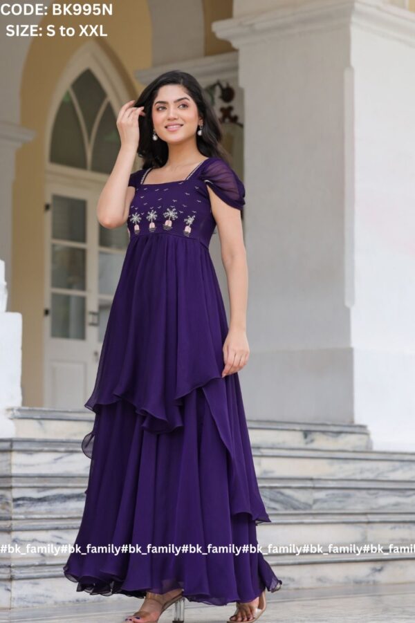 Prakshi Elegant Gown in Purple - Image 4