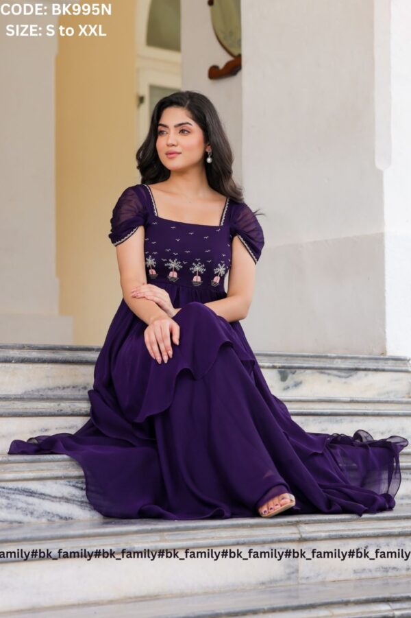 Prakshi Elegant Gown in Purple - Image 3