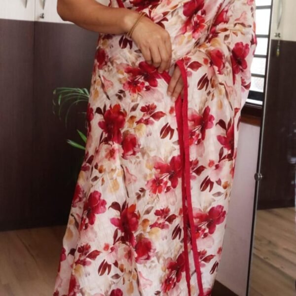 Pure handloom tussar silk saree with a floral pattern