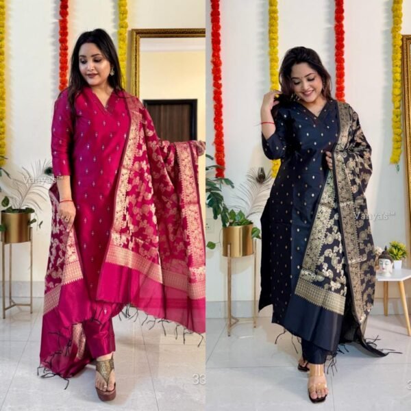 Kurta dola silk banarasi