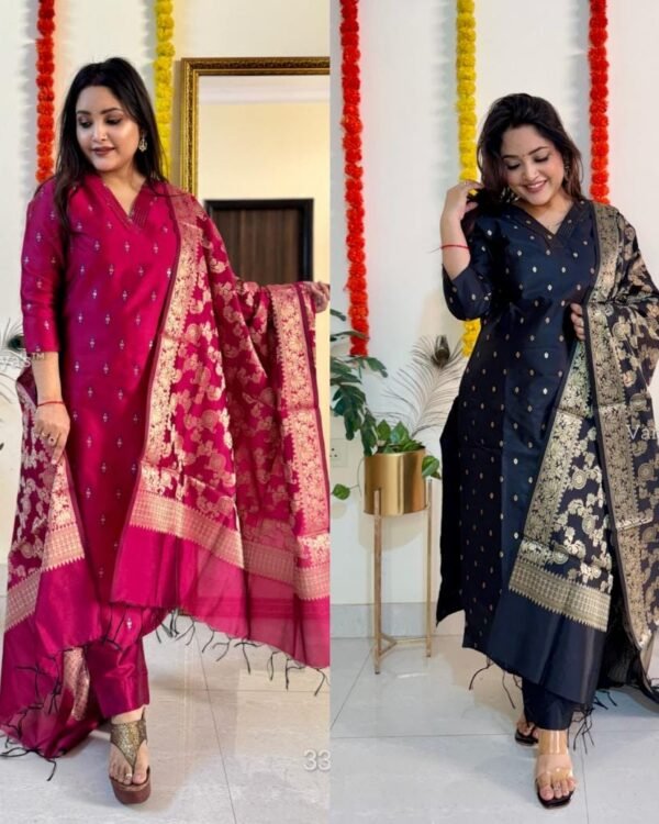 Kurta dola silk banarasi