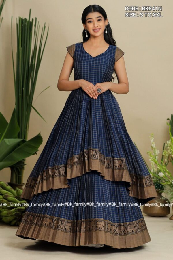 Abhinaya Indo Western Handloom Long Dress