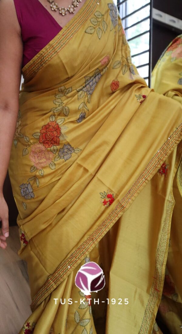 Elite collection of beautiful tussar silk saree