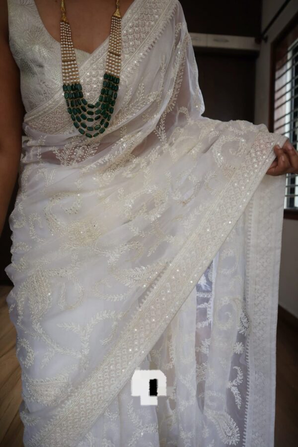 luxurious collection of organza pure silk saree - Image 7