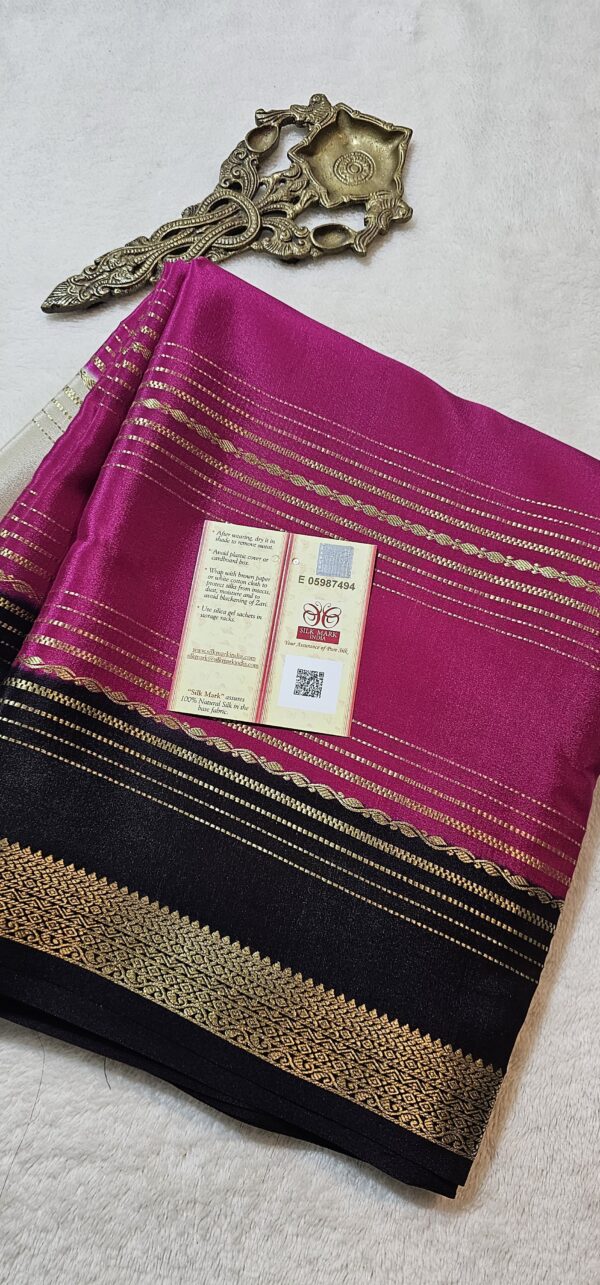 Pure crepe Mysore silk sarees - Image 5