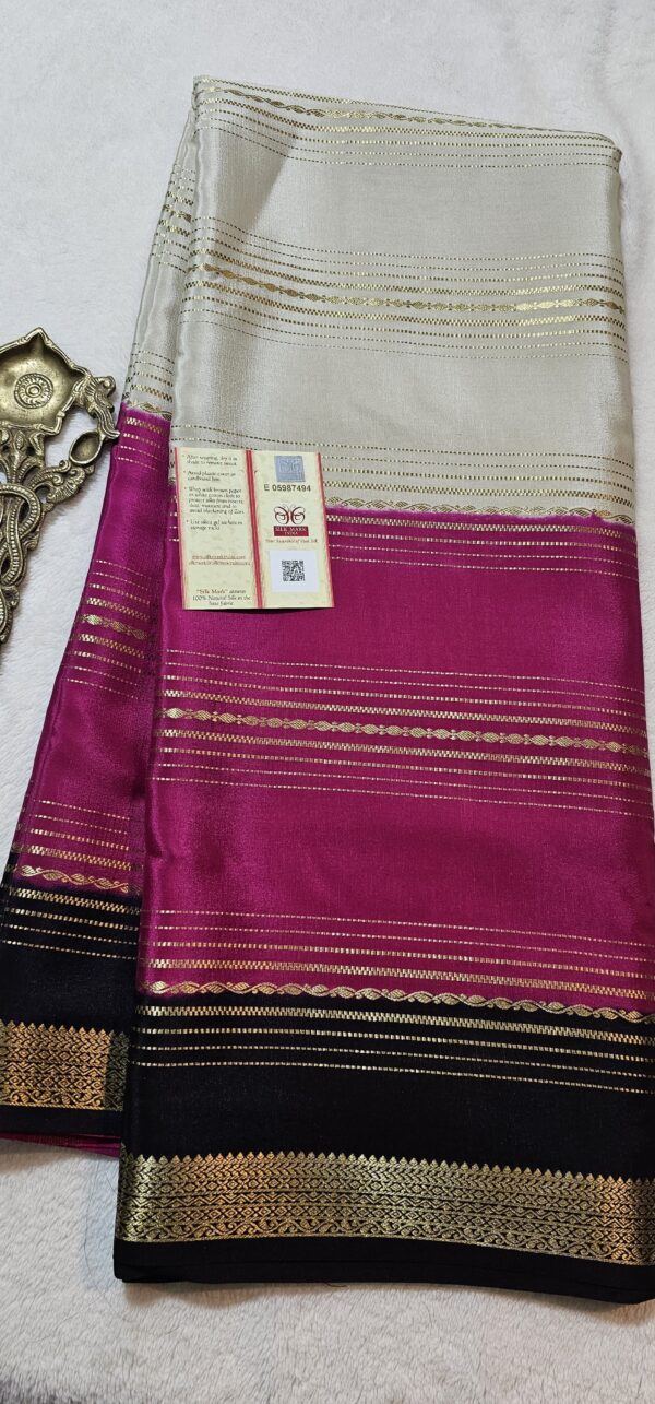 Pure crepe Mysore silk sarees