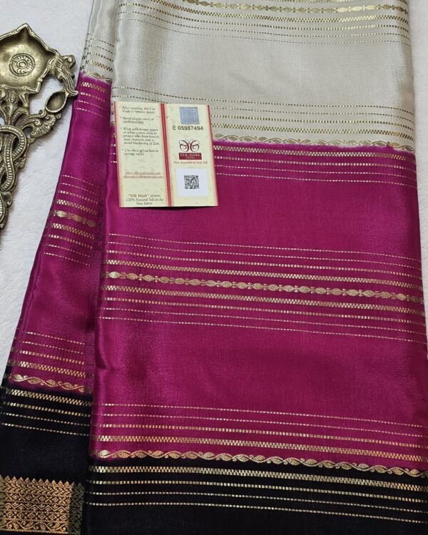 Pure crepe Mysore silk sarees