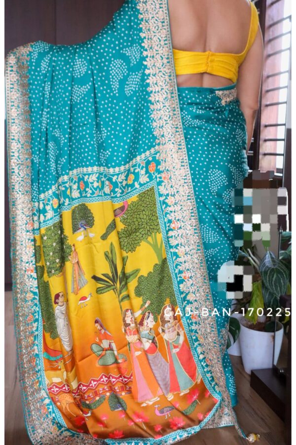 Pure Gajji silk saree - Image 3