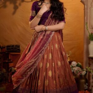 Special Silk Rust Lehenga Set