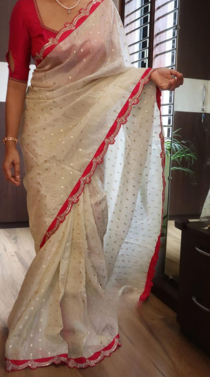 Pure tissue kora silk sarees with sequins 5 Pure tissue kora silk sarees with sequins - Image 5