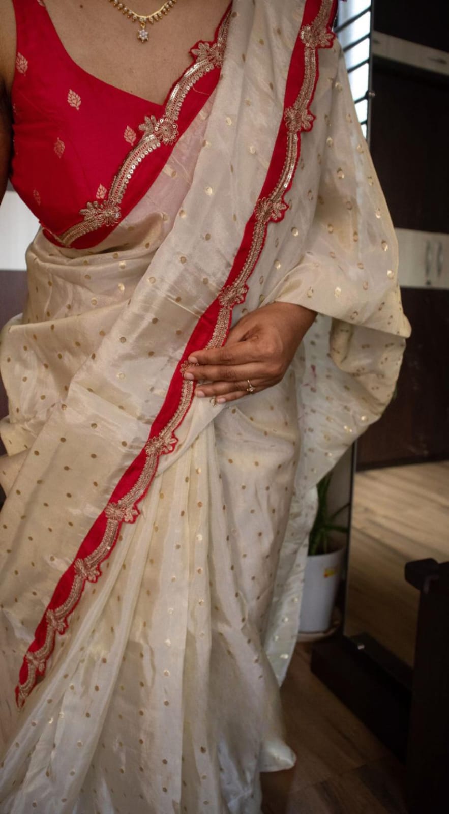 Pure tissue kora silk sarees with sequins 1 Pure tissue kora silk sarees with sequins