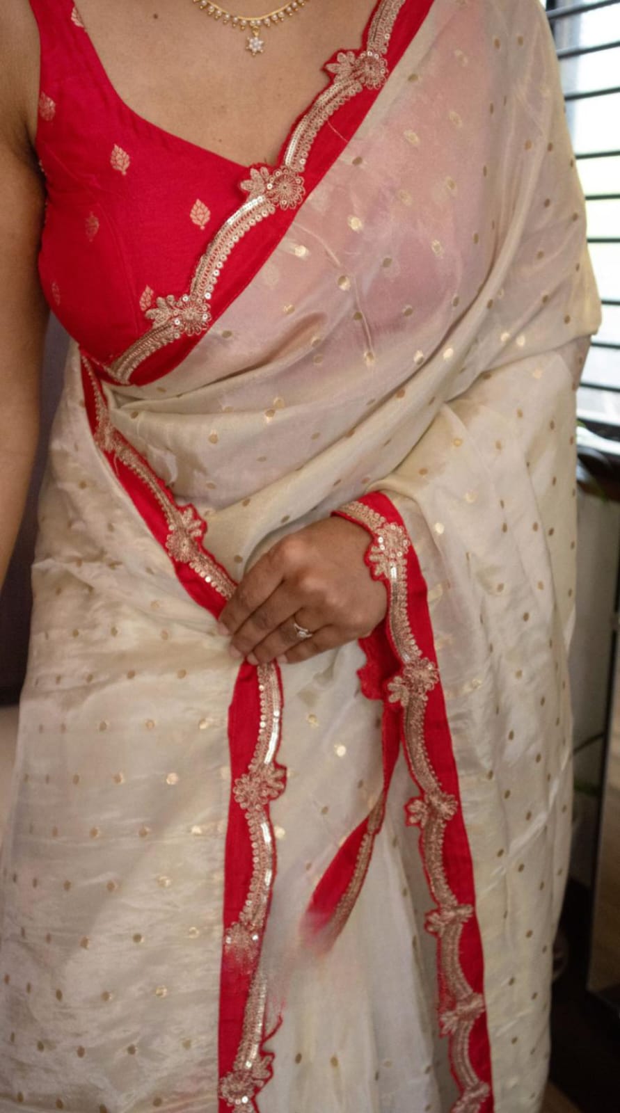 Pure tissue kora silk sarees with sequins 7 Pure tissue kora silk sarees with sequins - Image 7