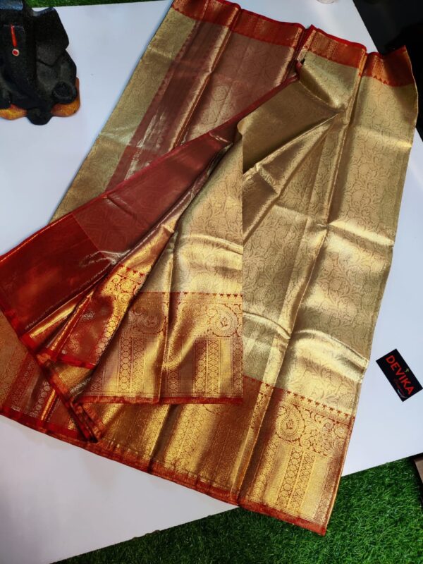 Banaras kanjivaram tissue soft silk saree - Image 3