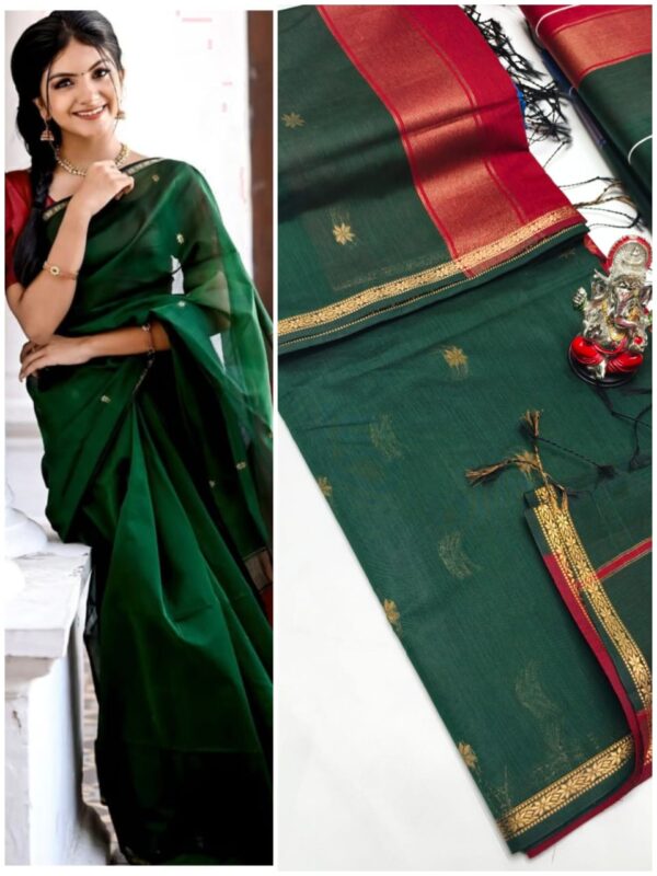 Maheshwari Silk Cotton Sarees  - Image 8