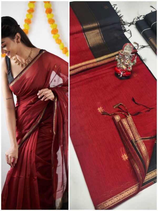 Maheshwari Silk Cotton Sarees  - Image 9