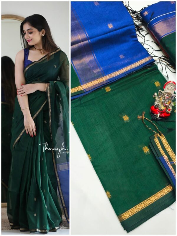 Maheshwari Silk Cotton Sarees  - Image 3