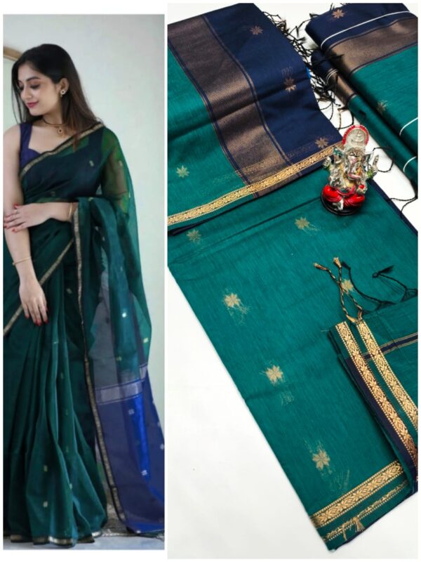 Maheshwari Silk Cotton Sarees  - Image 4