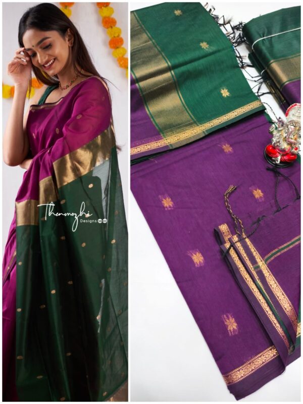 Maheshwari Silk Cotton Sarees  - Image 5