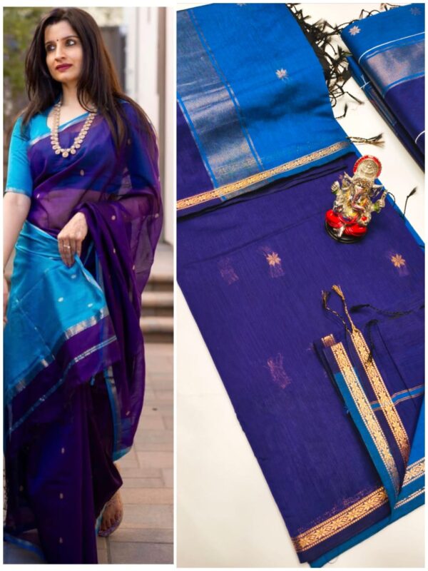 Maheshwari Silk Cotton Sarees  - Image 7