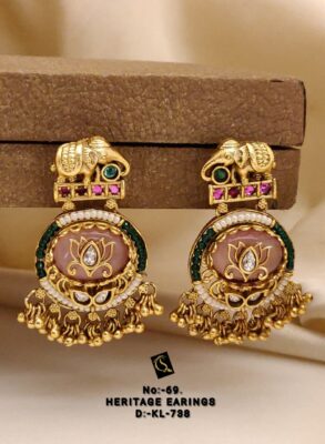 Buy Antique Earrings | Brass High Gold