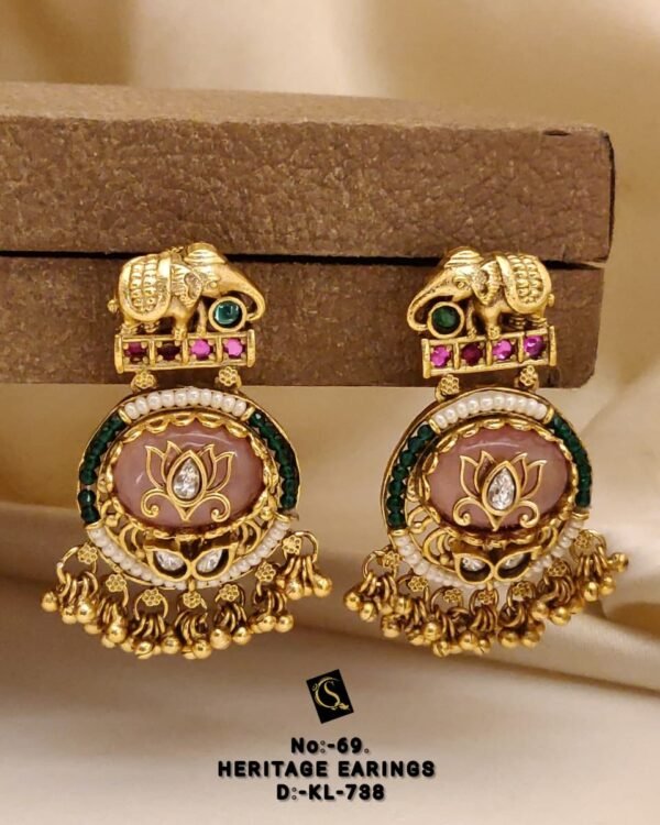 Buy Antique Earrings | Brass High Gold