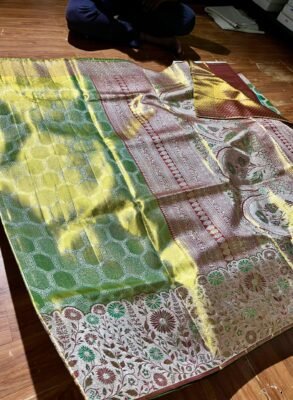 Pure kanchipattu tissue Meenakari