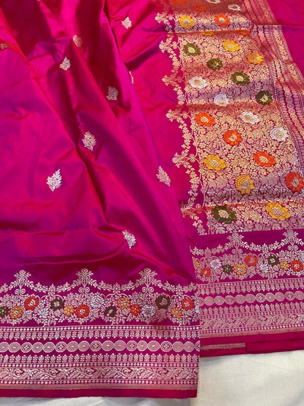 Pure Banaras katan silk handloom saree - Image 7