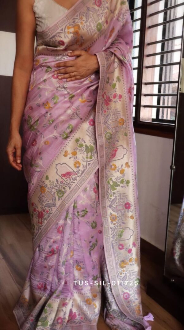 Elegant Tussar silk saree - Image 7