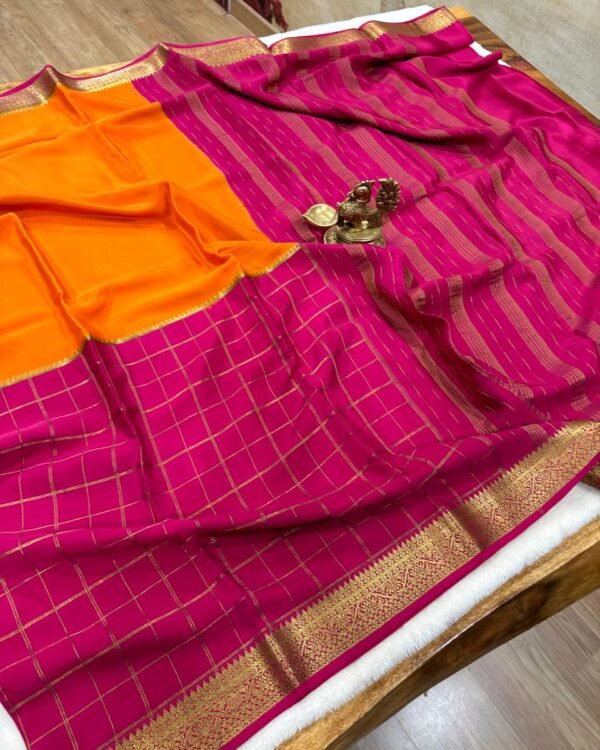 Special Pure crepe Mysore silk sarees Pure crepe Mysore silk sarees