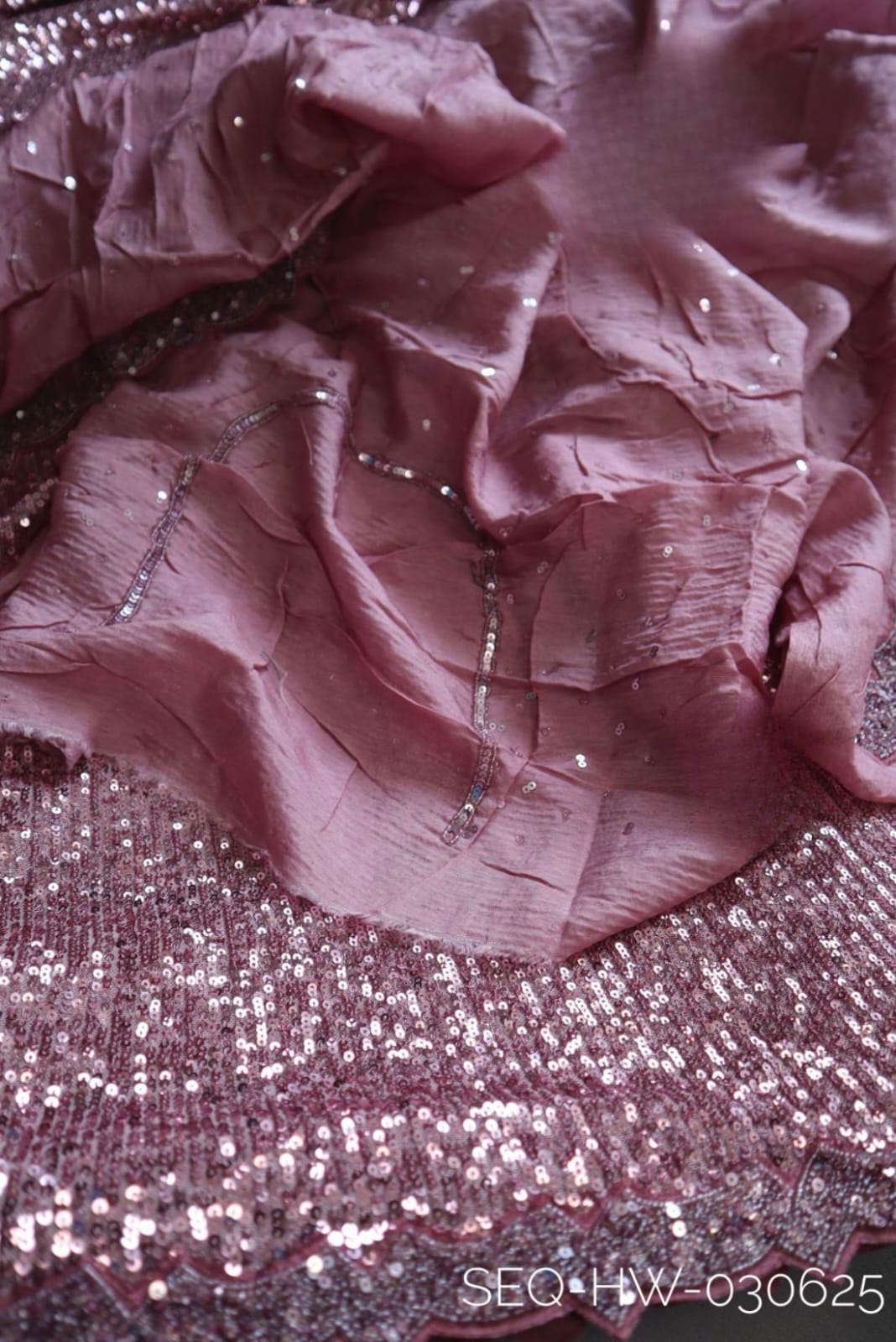 Heavy sequence embroidery in handwork scalloped pearl borders 4 Heavy sequence embroidery in handwork scalloped pearl borders - Image 4