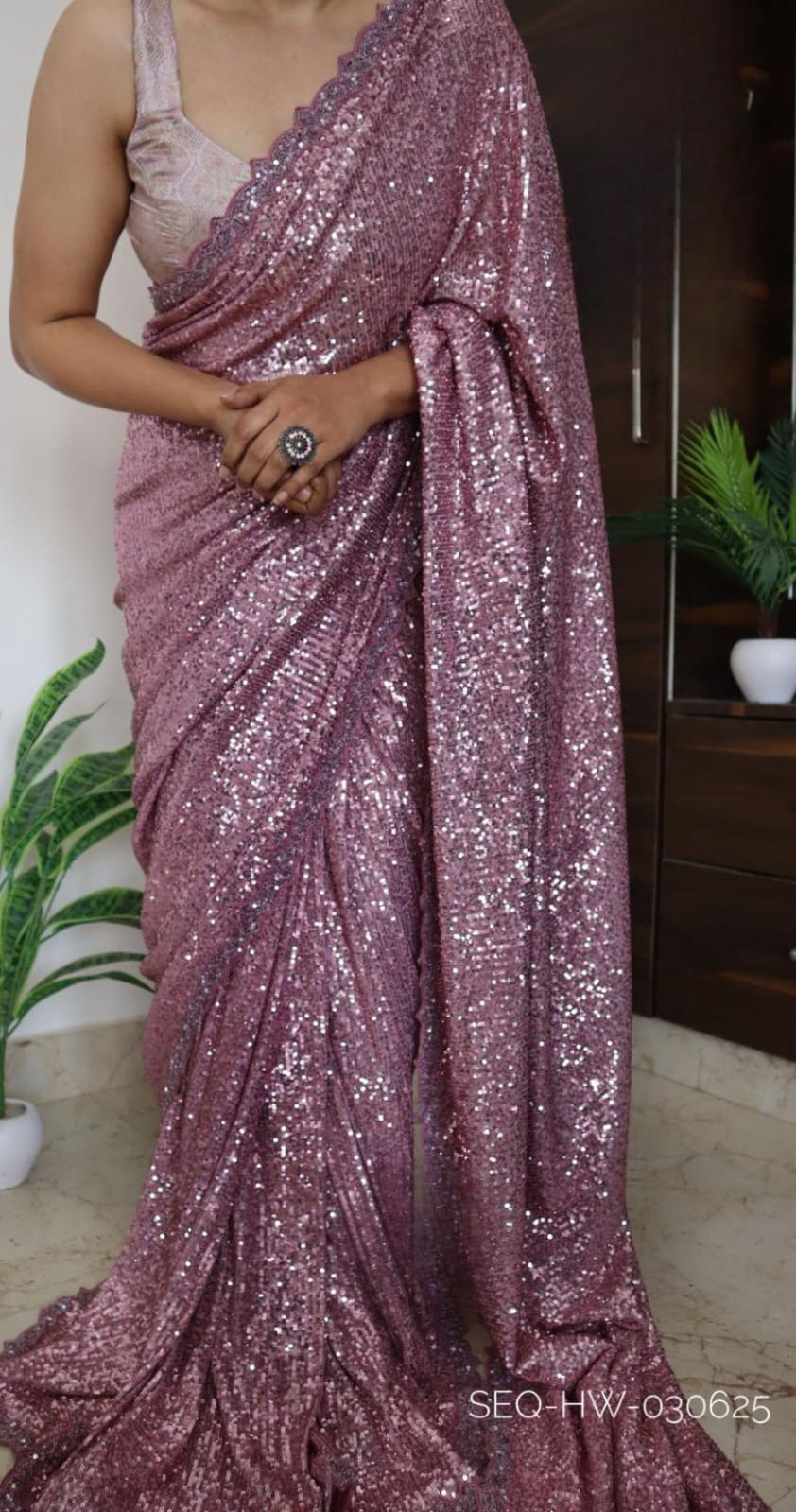 Heavy sequence embroidery in handwork scalloped pearl borders 2 Heavy sequence embroidery in handwork scalloped pearl borders - Image 2