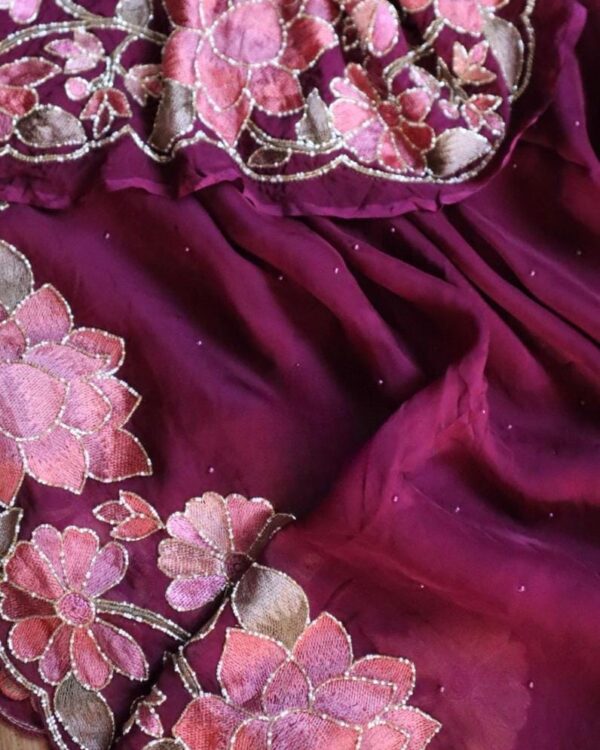 Pure organza silk saree