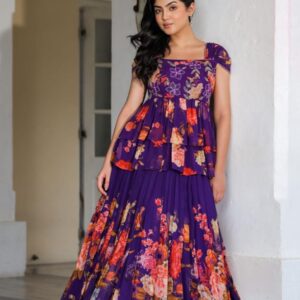 IndoWestern in Purple
