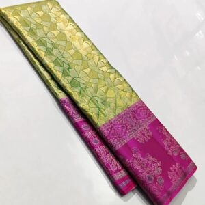 Pure kanchipattu edge to edge resham warp brocade designs