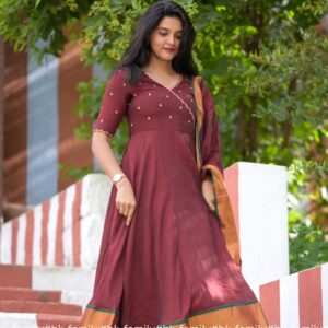 Mokshika Dharwad (Dress) in Maroon