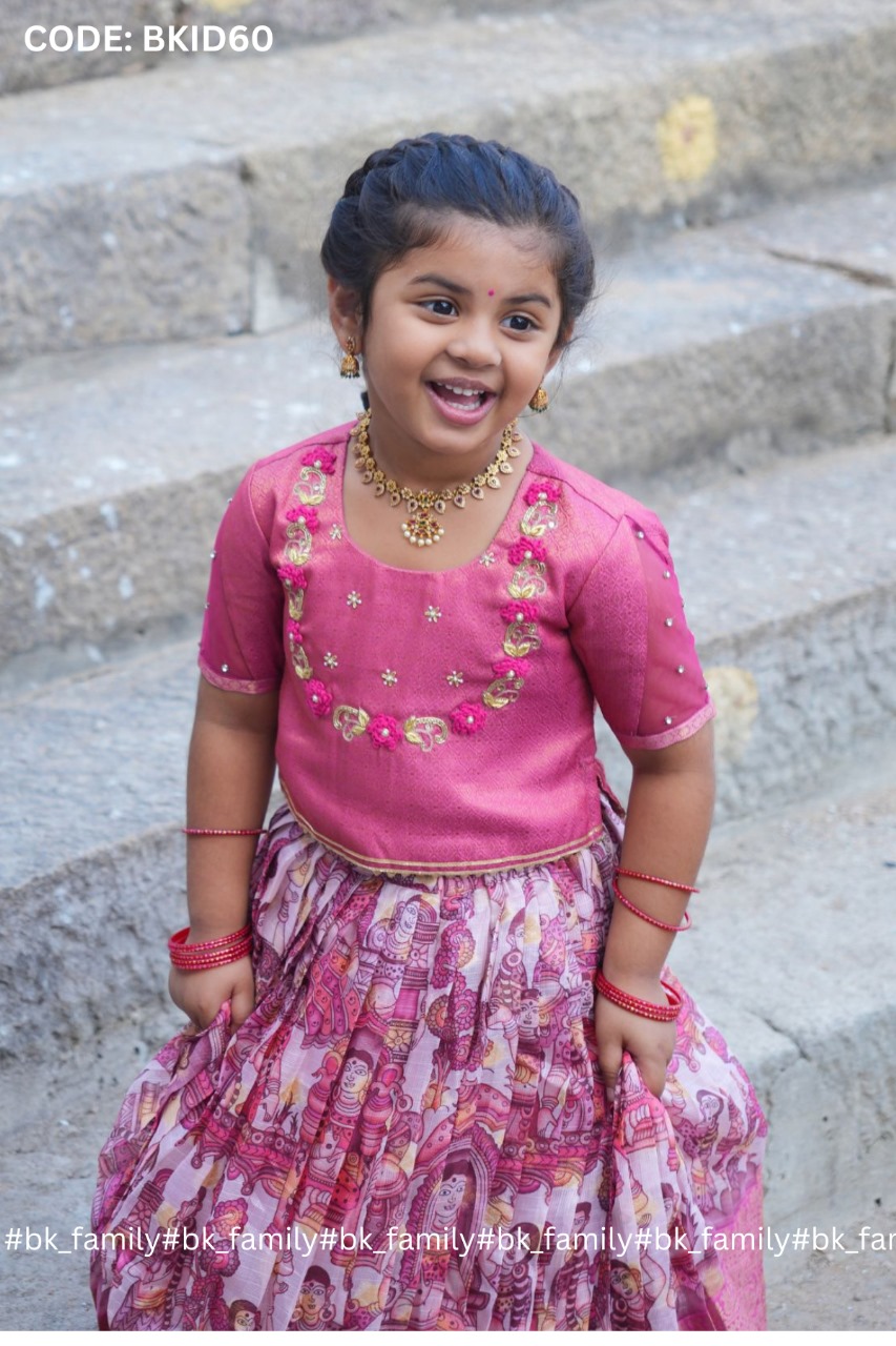 Baby Saanvi Lehenga Set in Pink 7 Baby Saanvi Lehenga Set in Pink - Image 7