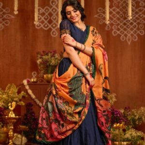 Chinni Krishna Lehenga Set in Blue