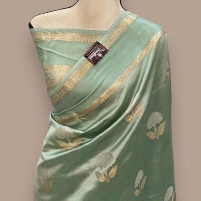 Exclusive Banarasi raw mango soft silk saree