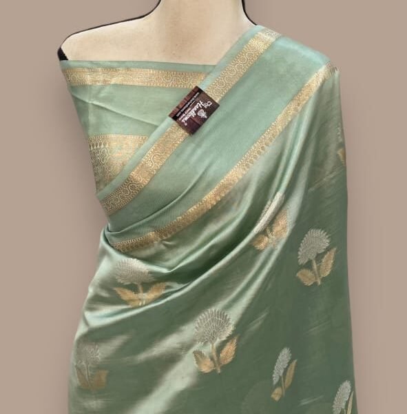 Exclusive Banarasi raw mango soft silk saree