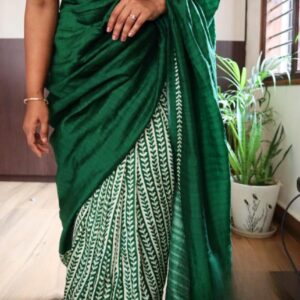 Pure handloom tussar silk saree