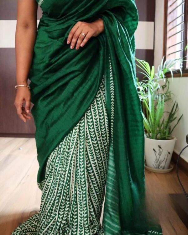 Pure handloom tussar silk saree
