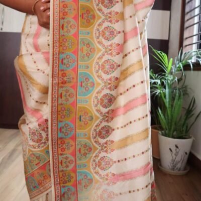 Kani pure brocade weaving on pure munga silk saree