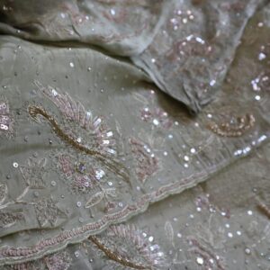 Pure crushed tissue banarasi silk saree